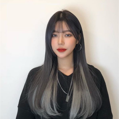 인스타 유라님 / 16인치 / 그레이투톤컬러  / 스킬땋기 붙임머리시술